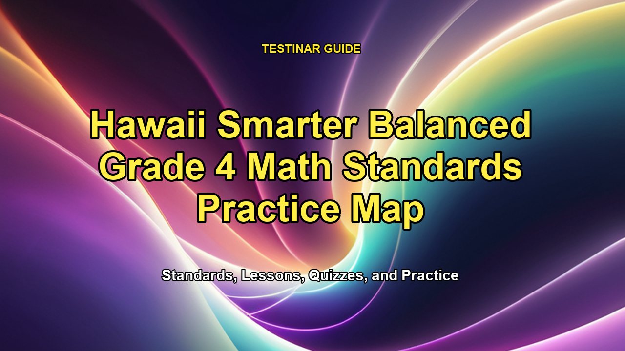 Hawaii Smarter Balanced Grade 4 Math Standards Practice Map