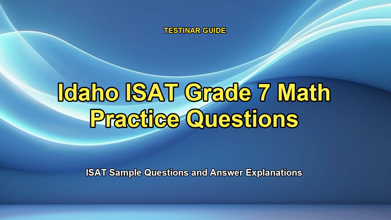 Idaho ISAT Grade 7 Math Practice Questions