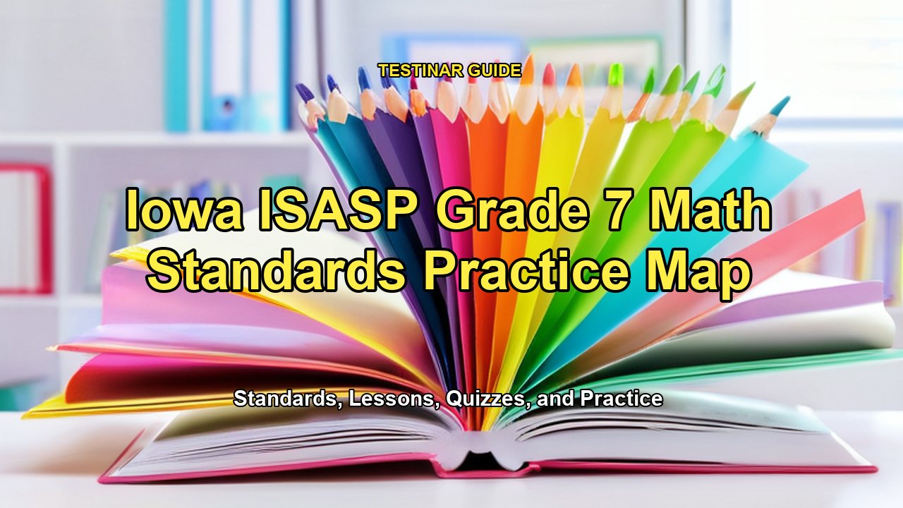 Iowa ISASP Grade 7 Math Standards Practice Map