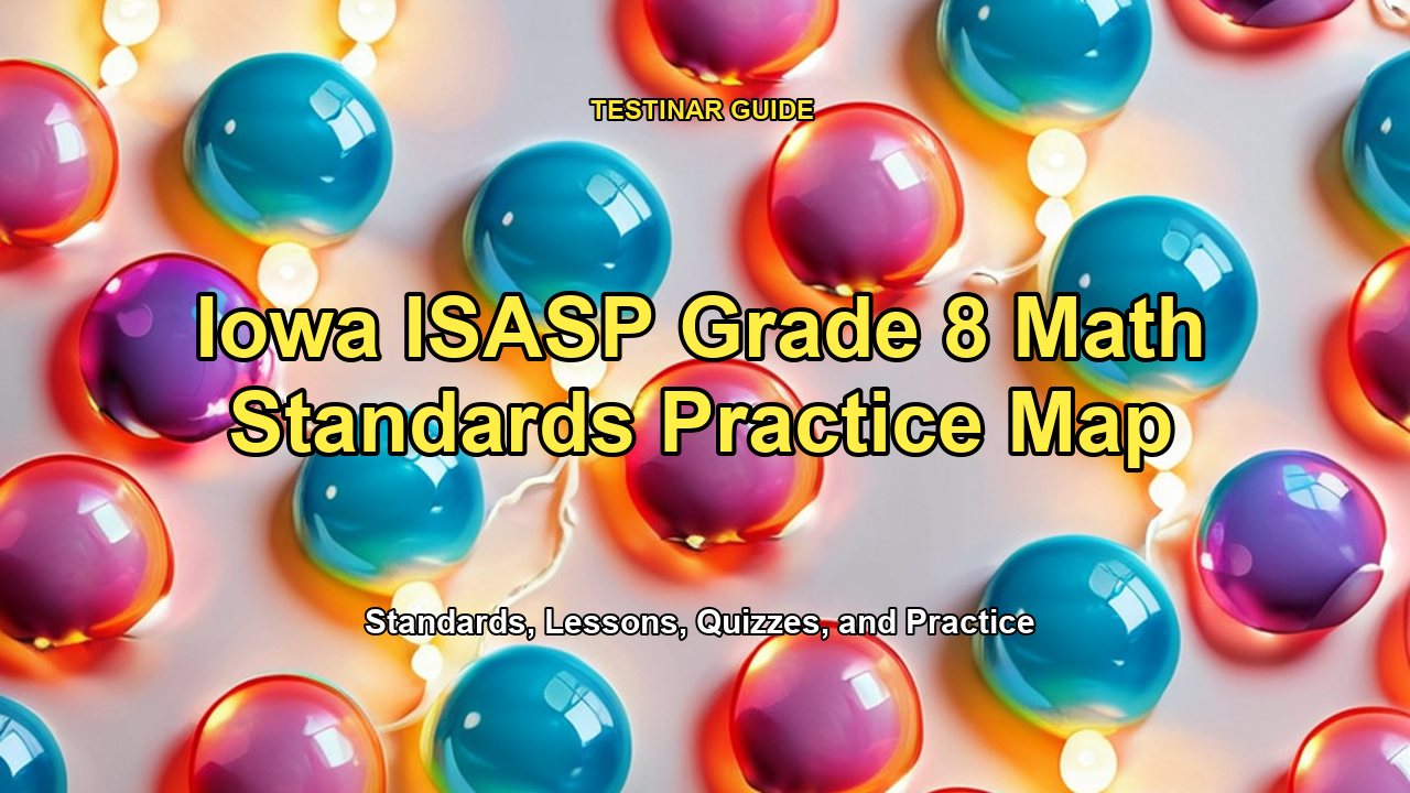 Iowa ISASP Grade 8 Math Standards Practice Map