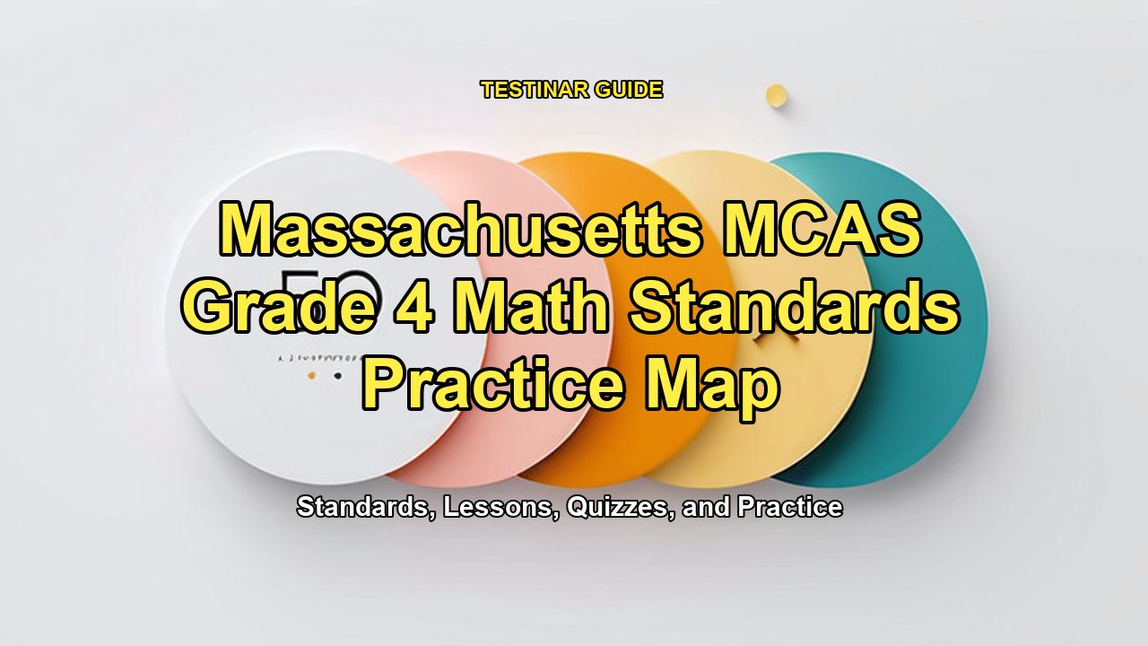 Massachusetts MCAS Grade 4 Math Standards Practice Map