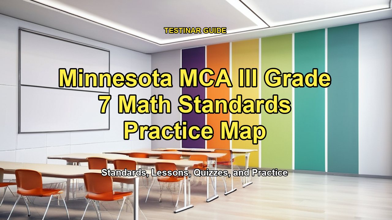 Minnesota MCA III Grade 7 Math Standards Practice Map