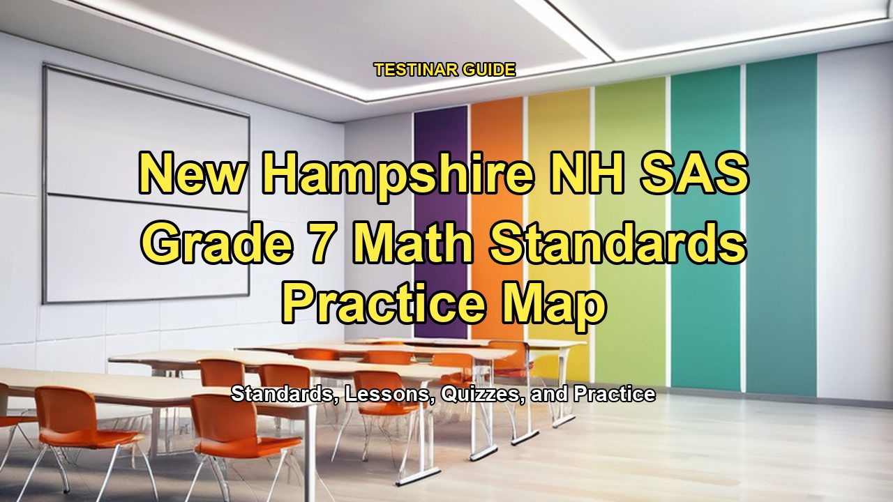New Hampshire NH SAS Grade 7 Math Standards Practice Map
