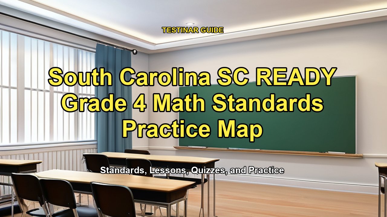 South Carolina SC READY Grade 4 Math Standards Practice Map
