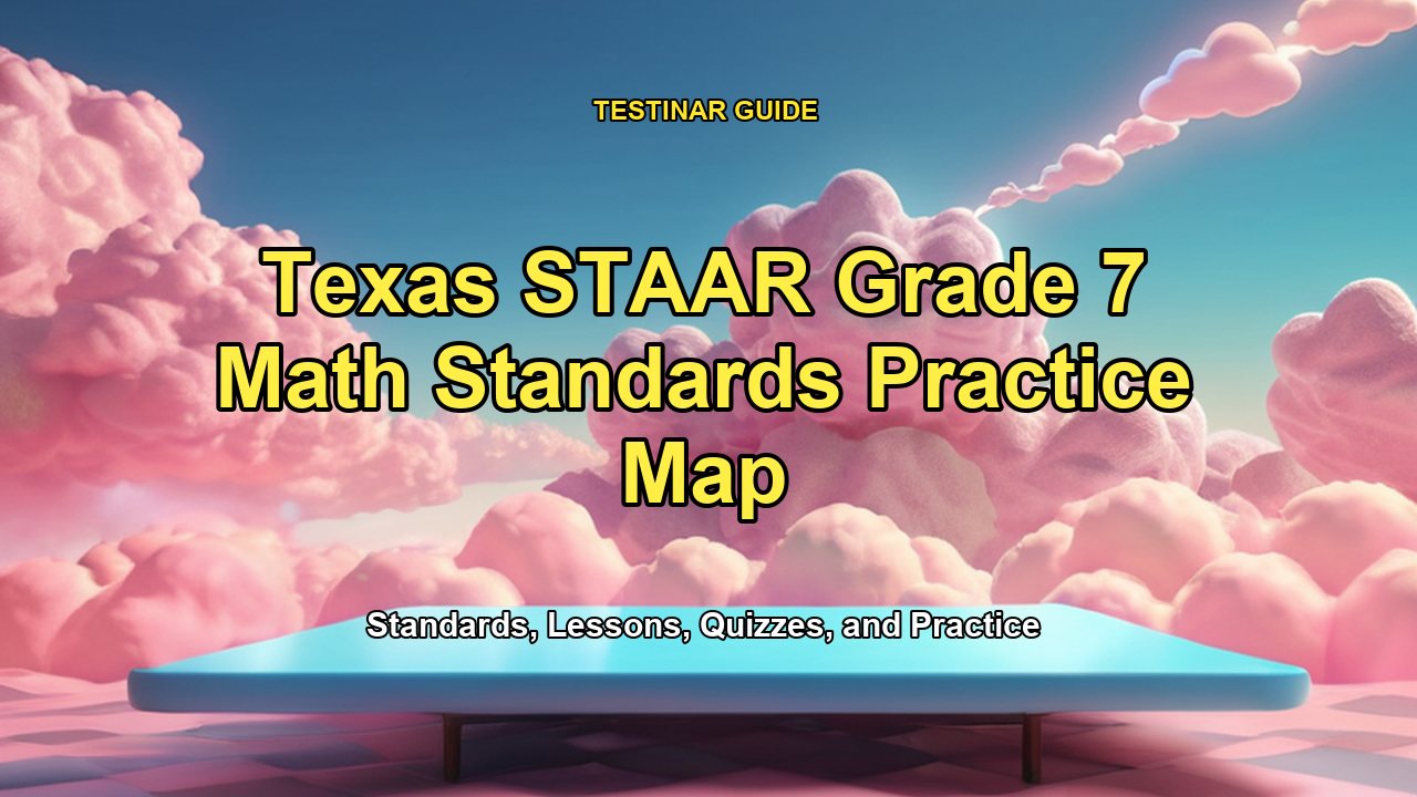 Texas STAAR Grade 7 Math Standards Practice Map