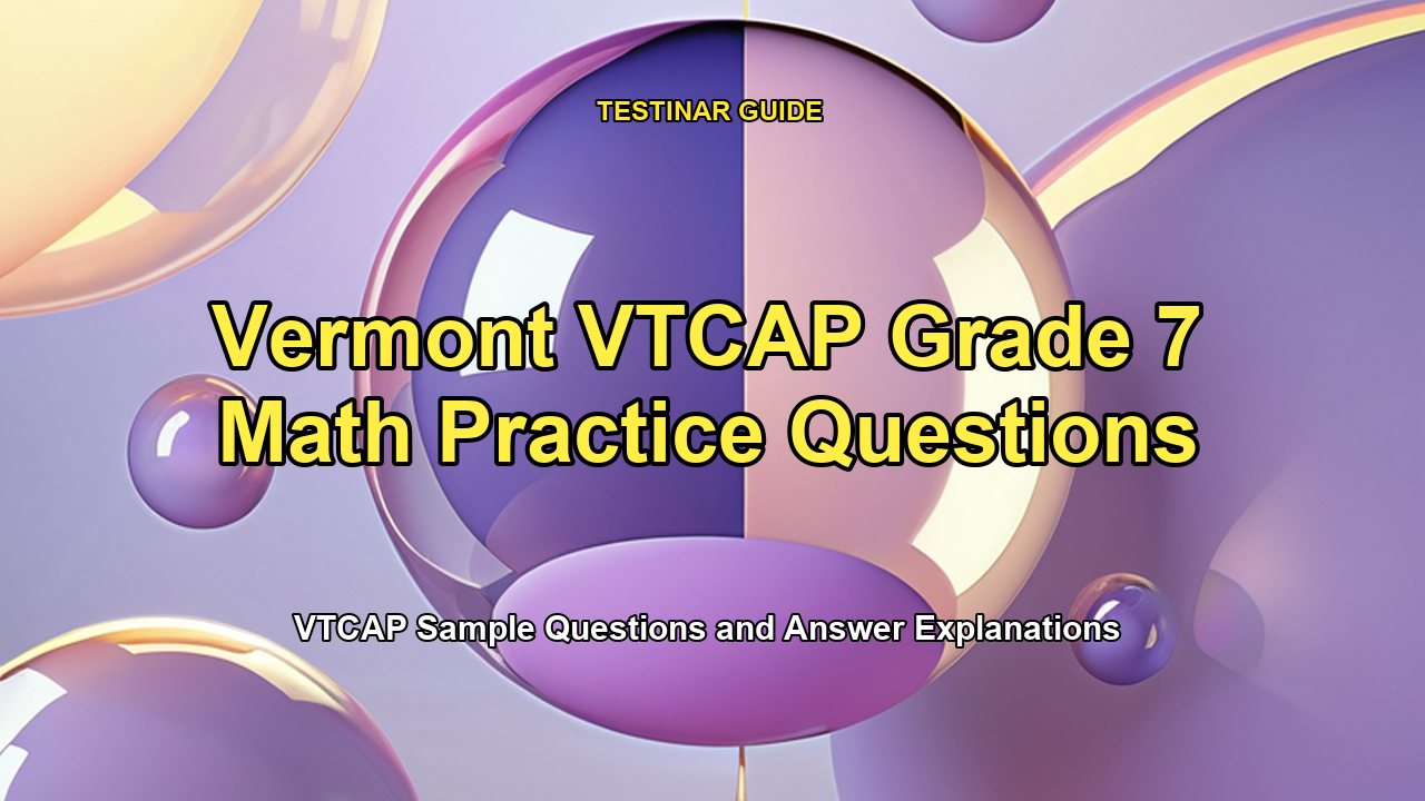 Vermont VTCAP Grade 7 Math Practice Questions
