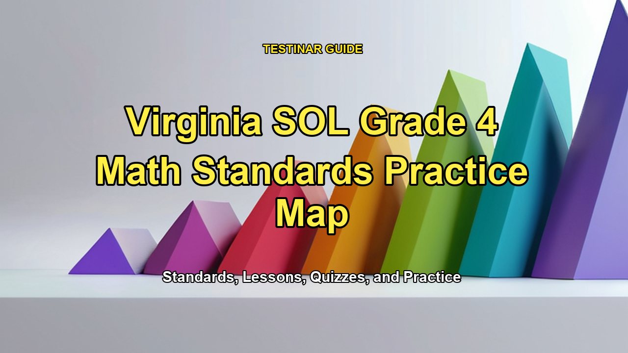 Virginia SOL Grade 4 Math Standards Practice Map