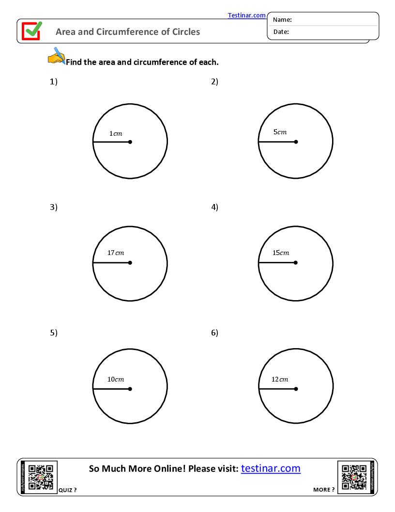 Area and Circumference of Circles