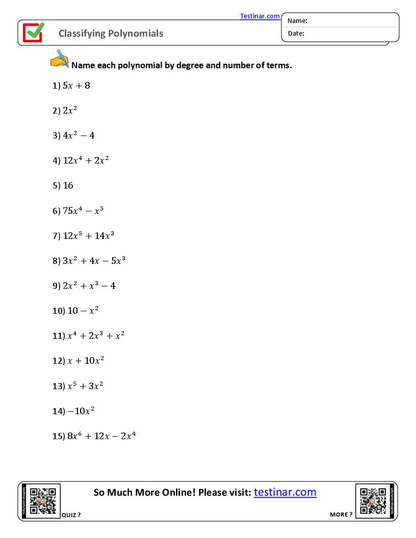 Classifying Polynomials