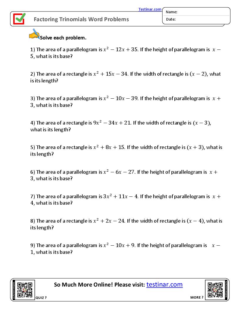 Factoring Trinomials