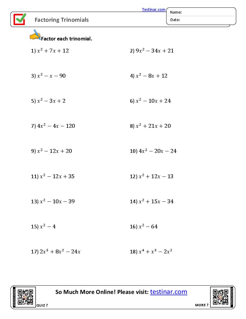 Factoring Trinomials
