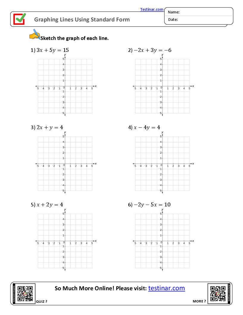 Graphing Lines Using Standard Form