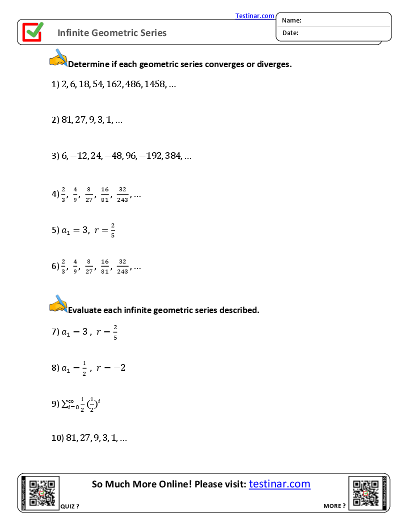 Infinite Geometric Series