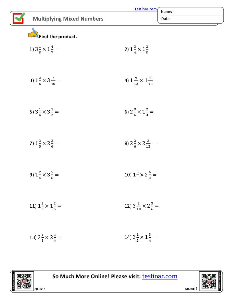 Multiplying Mixed Numbers