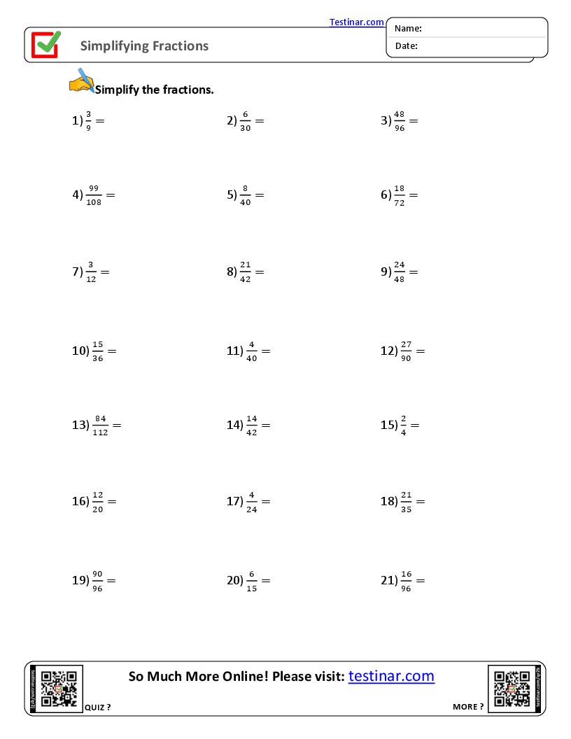 Simplifying Fractions