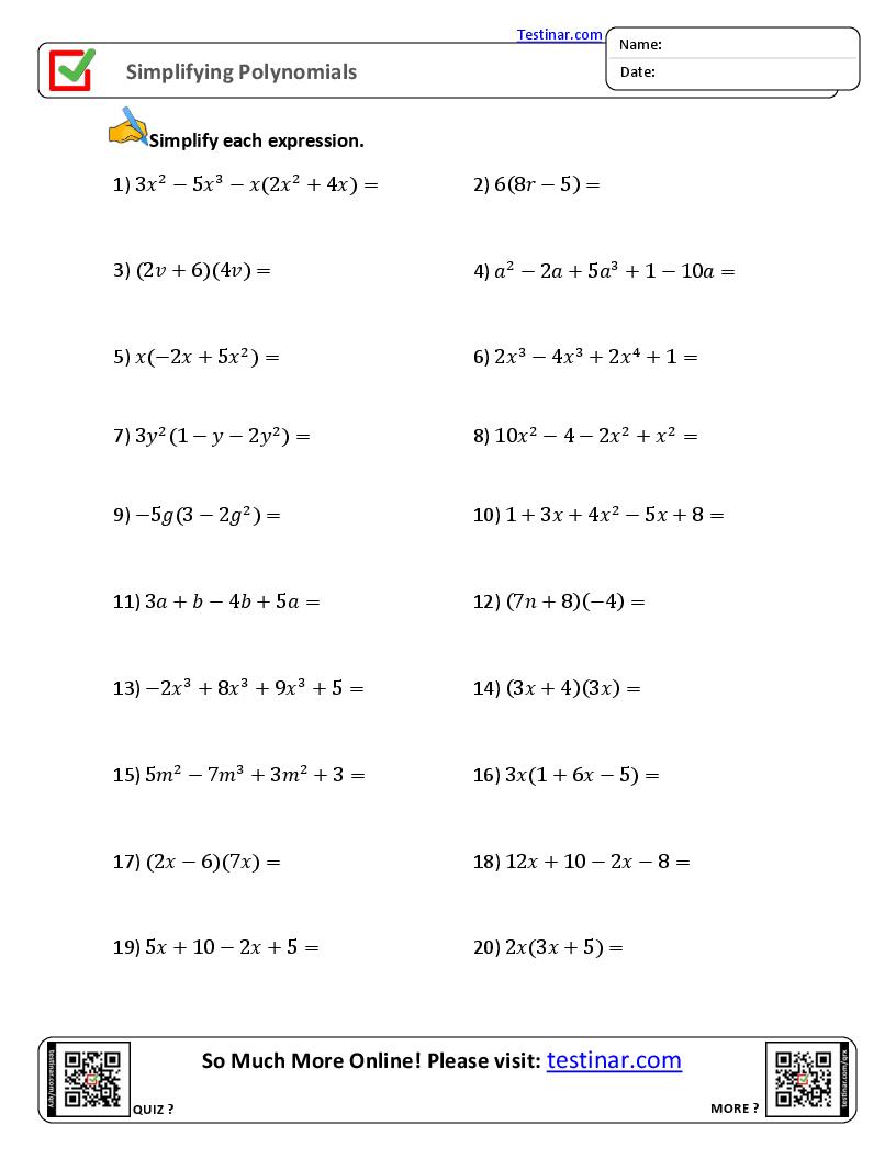 Simplifying Polynomials