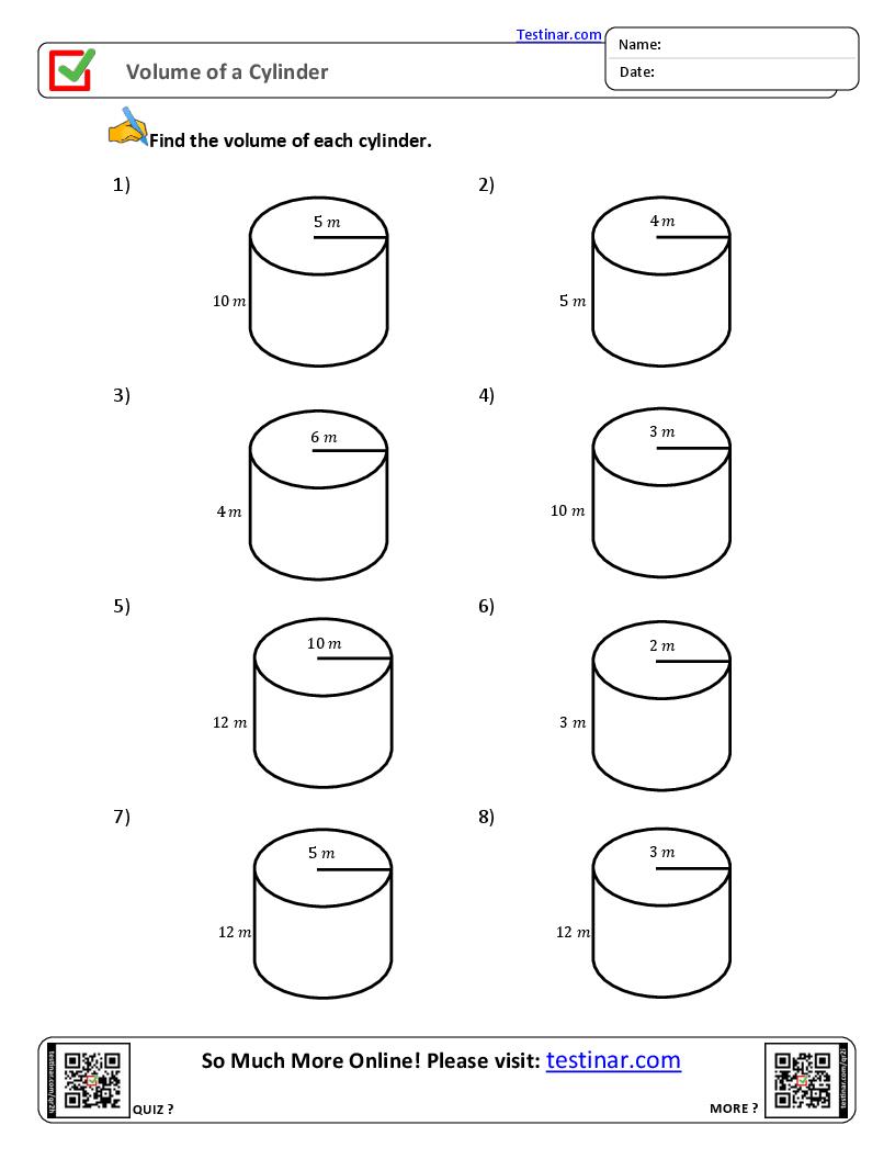 Volume of a Cylinder