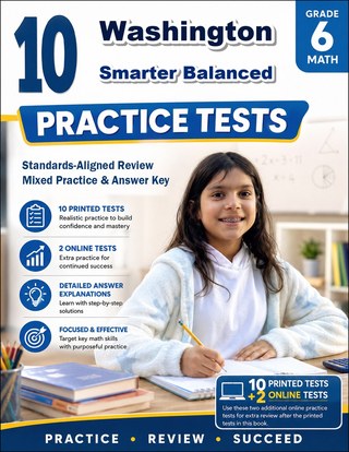 10 Washington Smarter Balanced Grade 6 Math Practice Tests