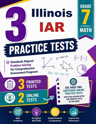 3 Illinois IAR Grade 7 Math Practice Tests