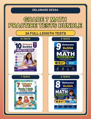 The Delaware DeSSA Grade 7 Math Practice Tests Bundle