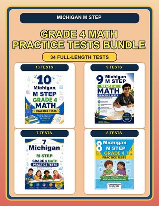 The Michigan M STEP Grade 4 Math Practice Tests Bundle