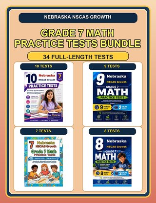 The Nebraska NSCAS Growth Grade 7 Math Practice Tests Bundle