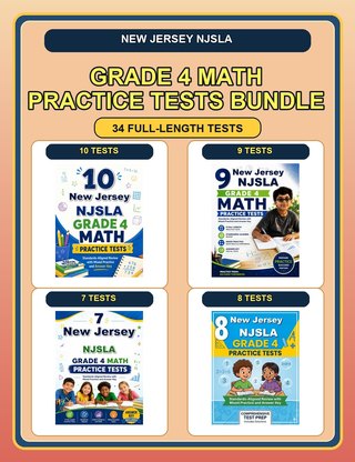 The New Jersey NJSLA Grade 4 Math Practice Tests Bundle