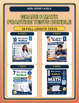 The New Jersey NJSLA Grade 6 Math Practice Tests Bundle