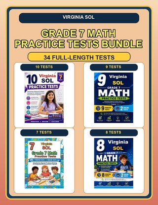 The Virginia SOL Grade 7 Math Practice Tests Bundle