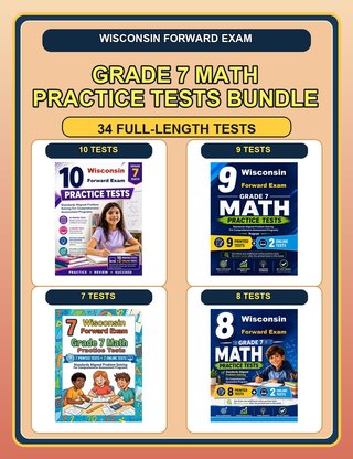 The Wisconsin Forward Exam Grade 7 Math Practice Tests Bundle