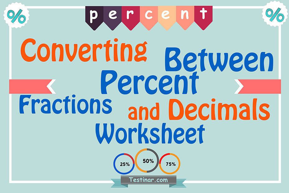 Converting Between Percent, Fractions, and Decimals worksheets