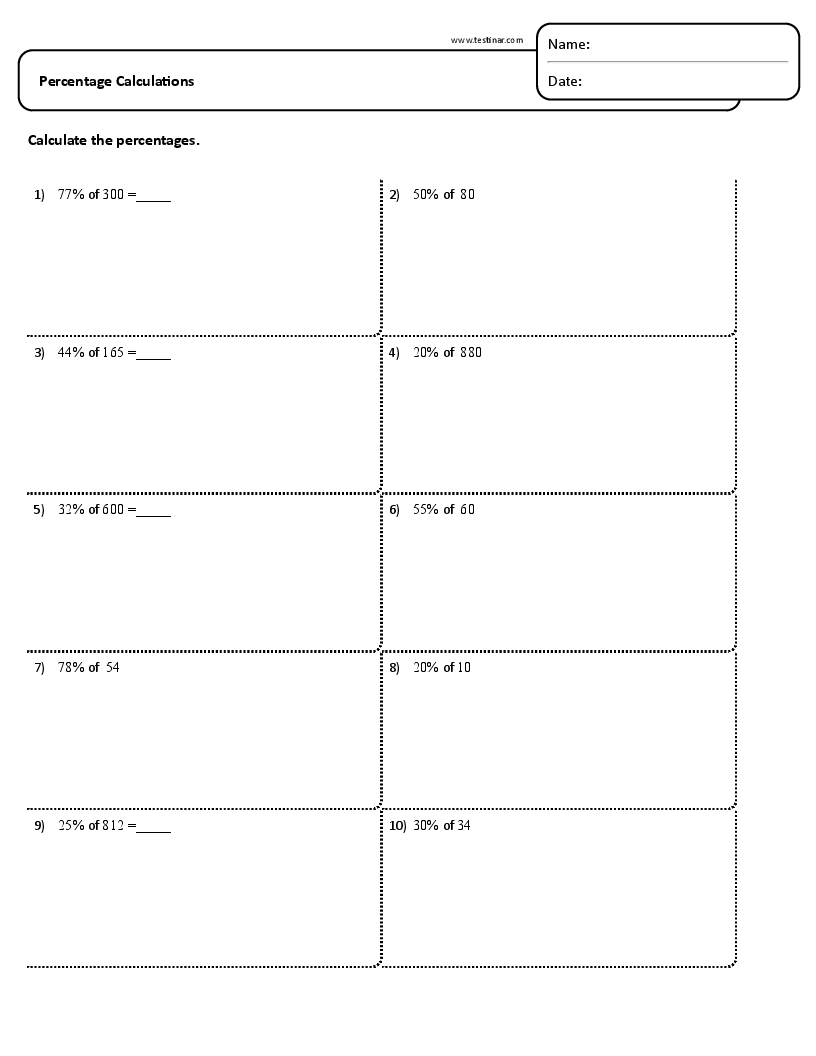 Percentage Calculations