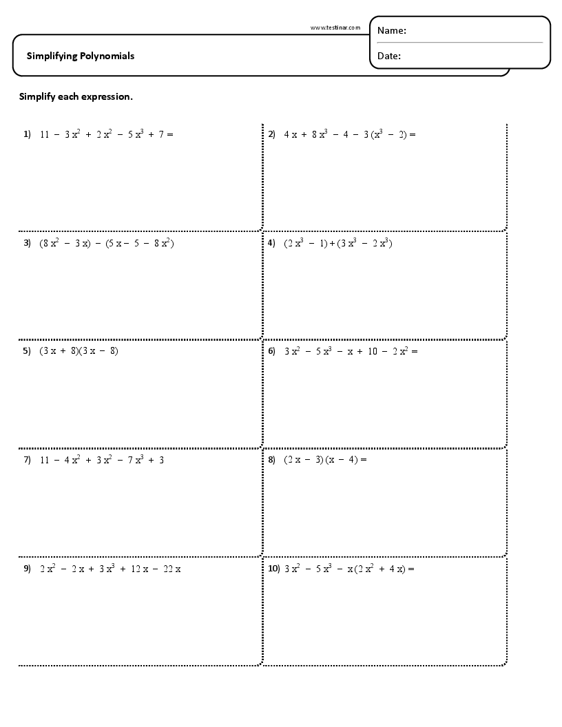 Simplifying Polynomials