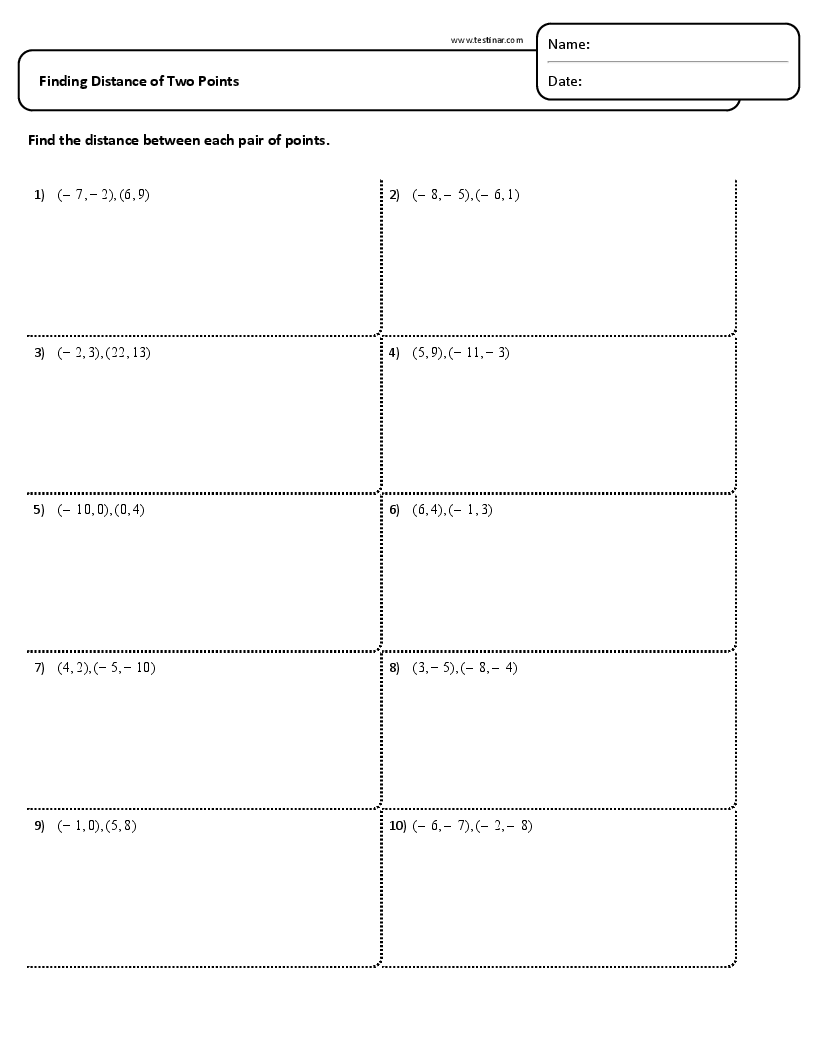 Finding Distance of Two Points