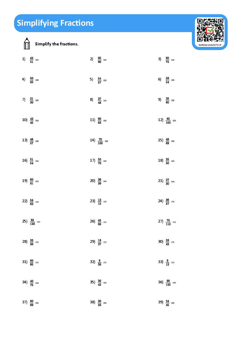 Simplifying Fractions