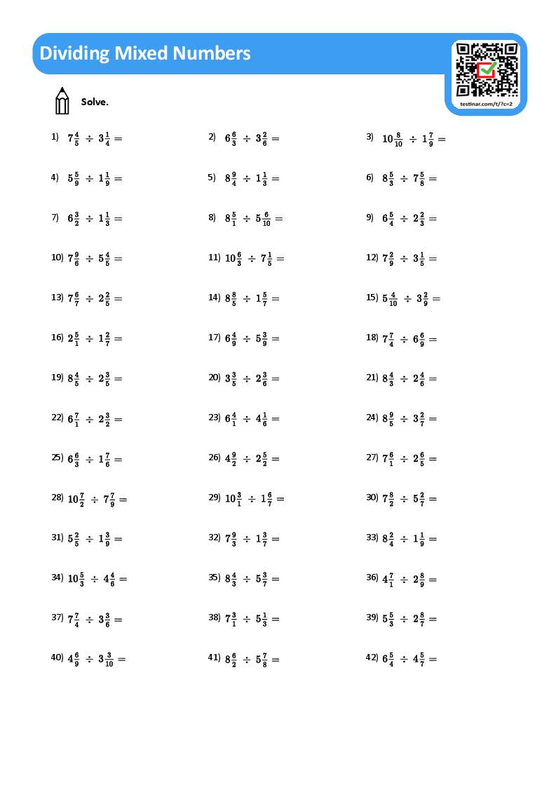 Dividing Mixed Numbers