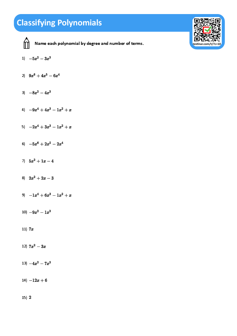 Classifying Polynomials