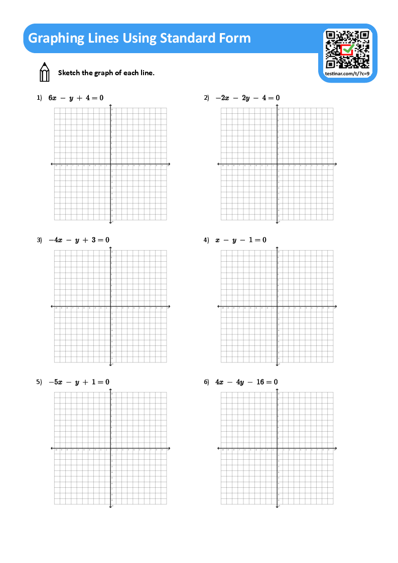 Graphing Lines Using Standard Form