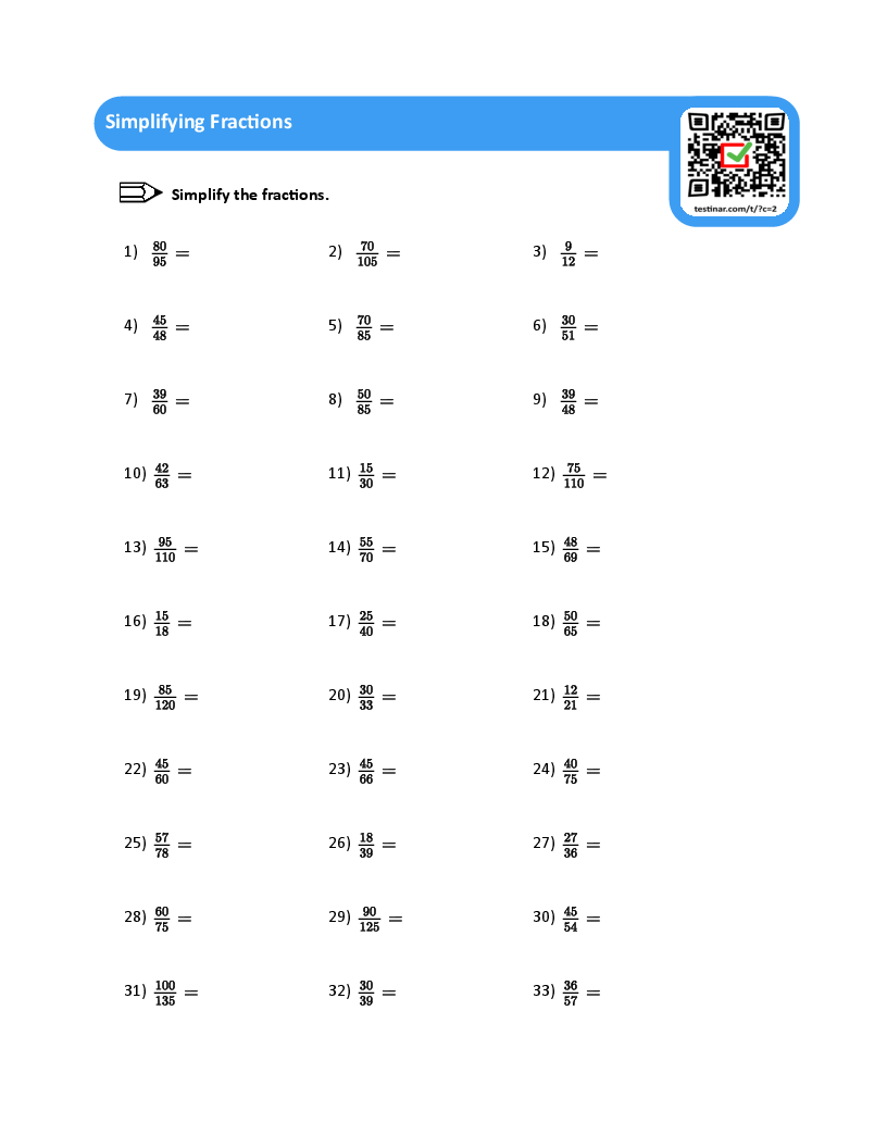 Simplifying Fractions
