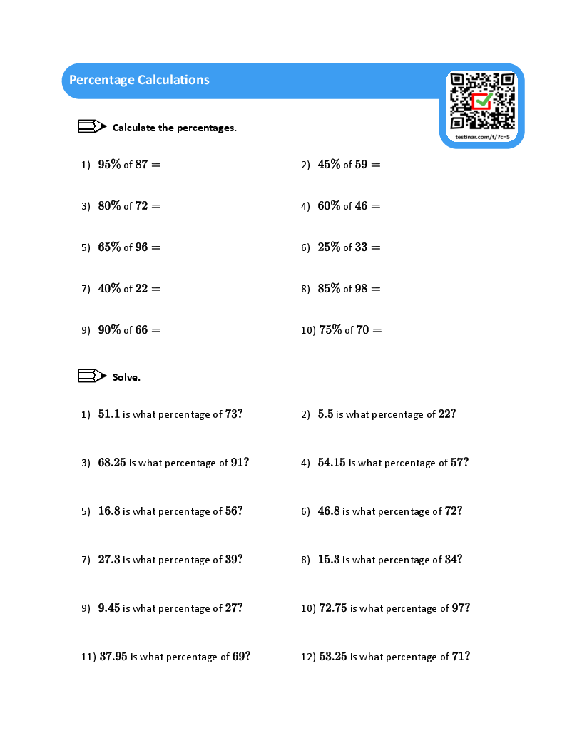 Percentage Calculations