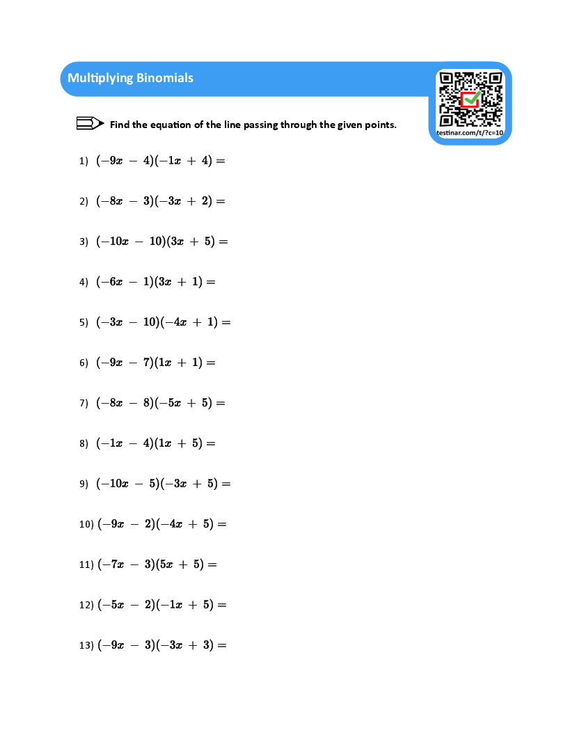 Multiplying Binomials