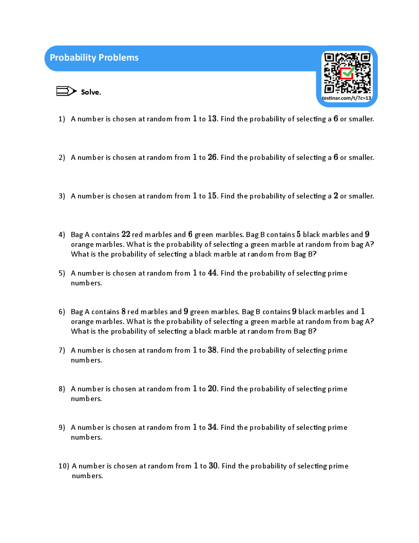 Probability Problems