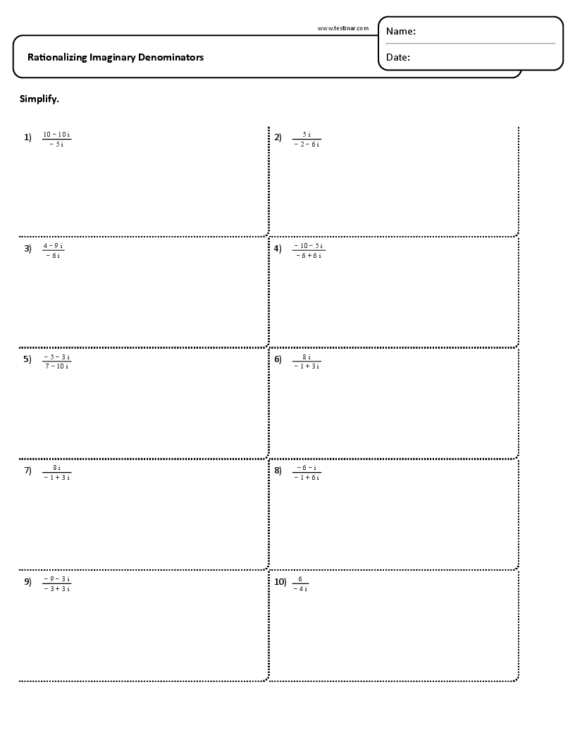 Rationalizing Imaginary Denominators