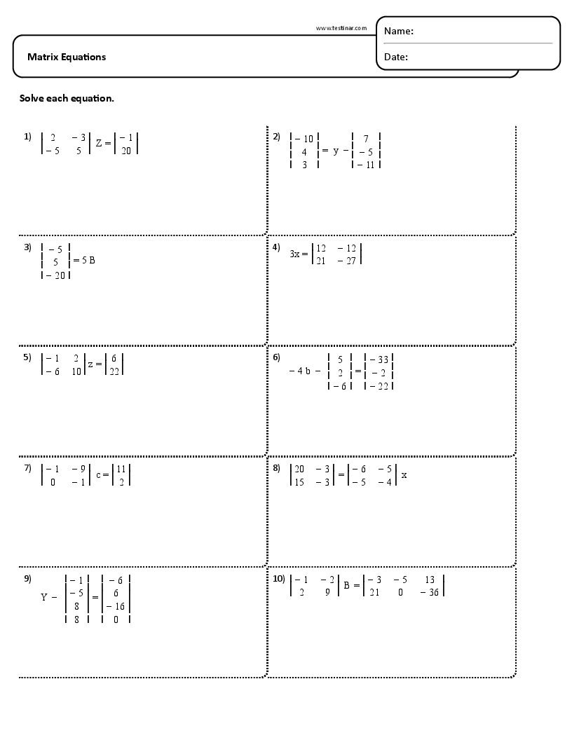 Matrix Equations