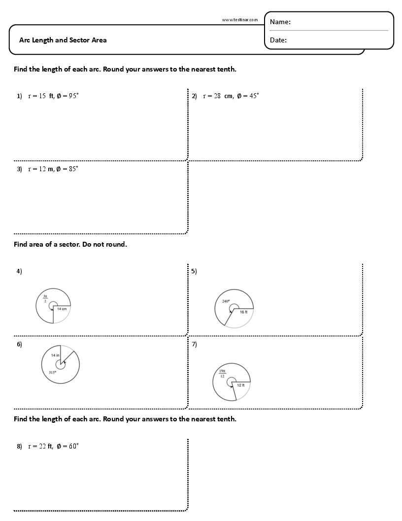 Arc Length and Sector Area